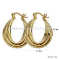 Hot sale titanium steel fancy design gold plate earring designer